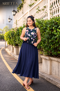 Arietta Bloom Noir Embroidery Dress