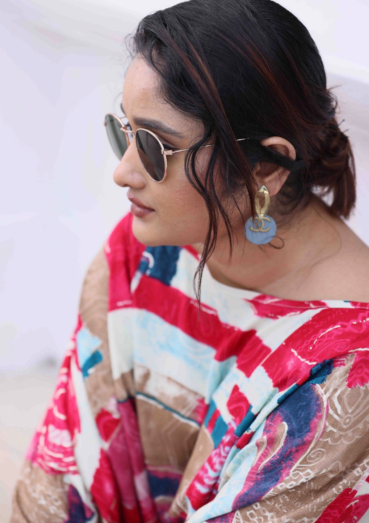 The Azure Leaf Drape Top