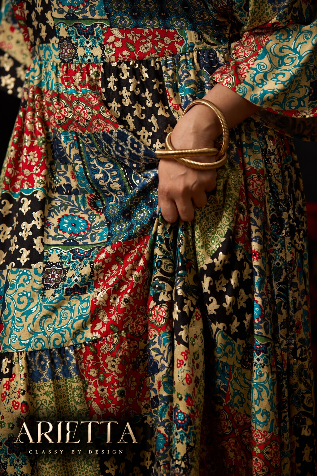 Arietta Signature Mosaic Midi Dress
