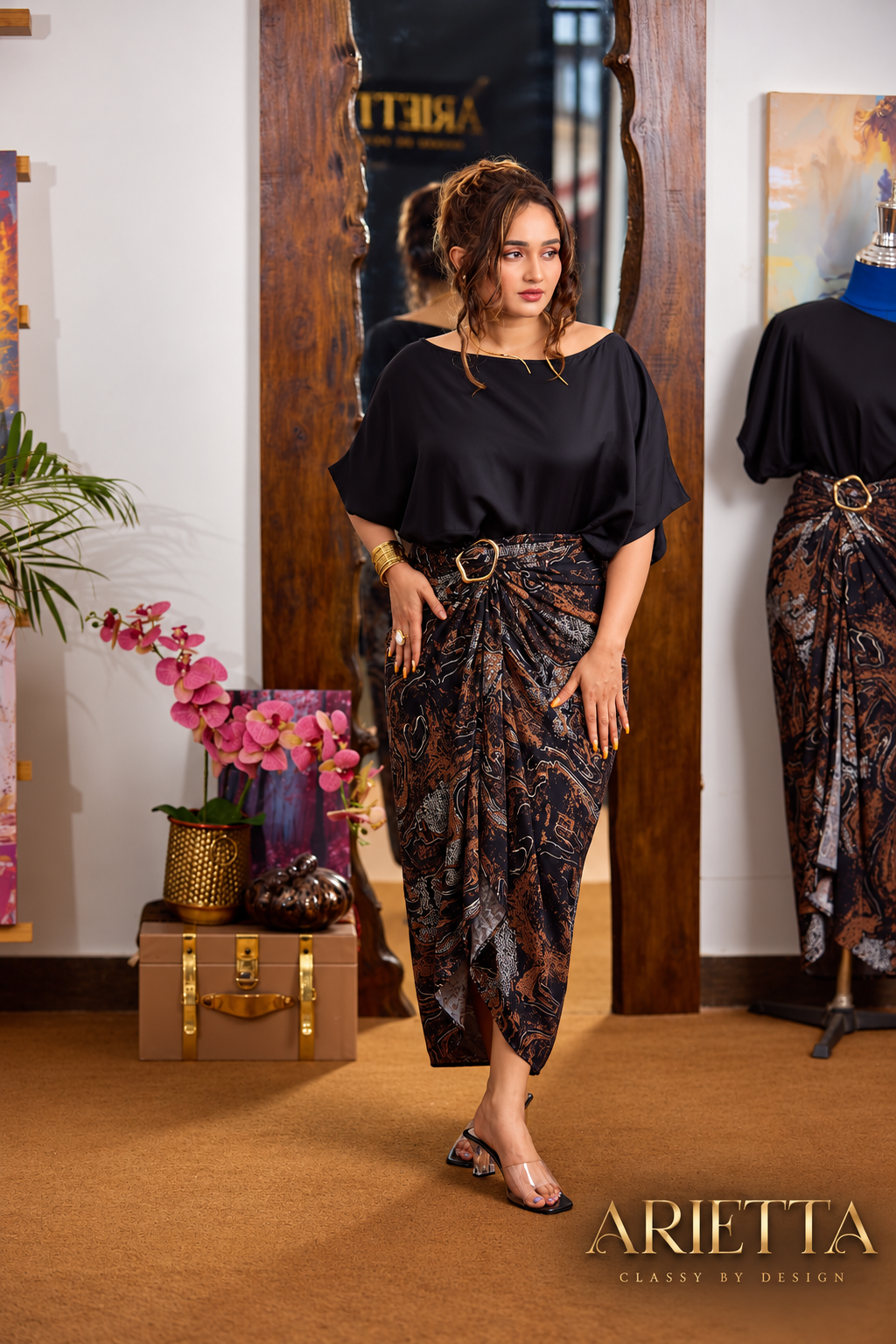 Arietta Ceylora Batik Printed Dress