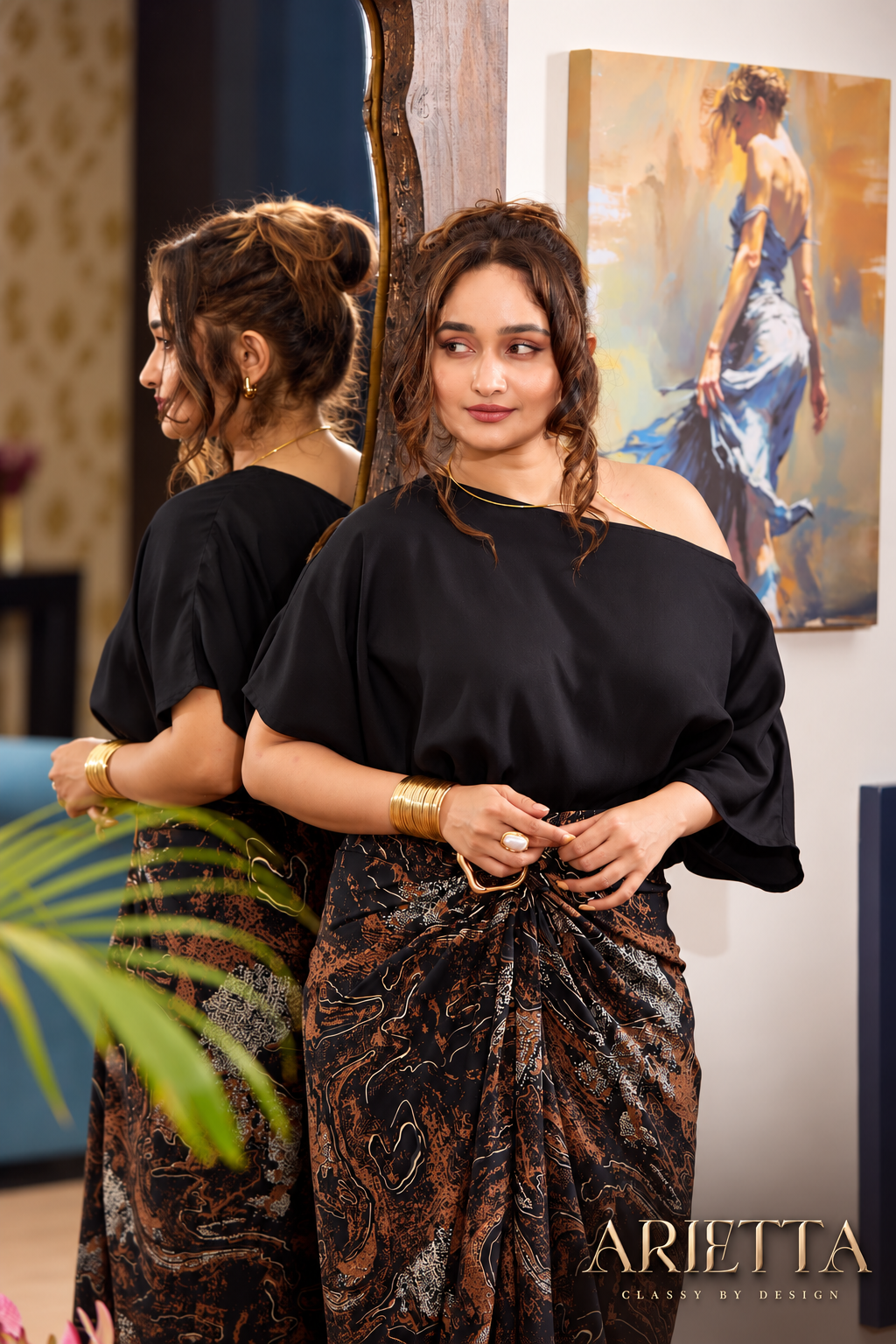 Arietta Ceylora Batik Printed Dress