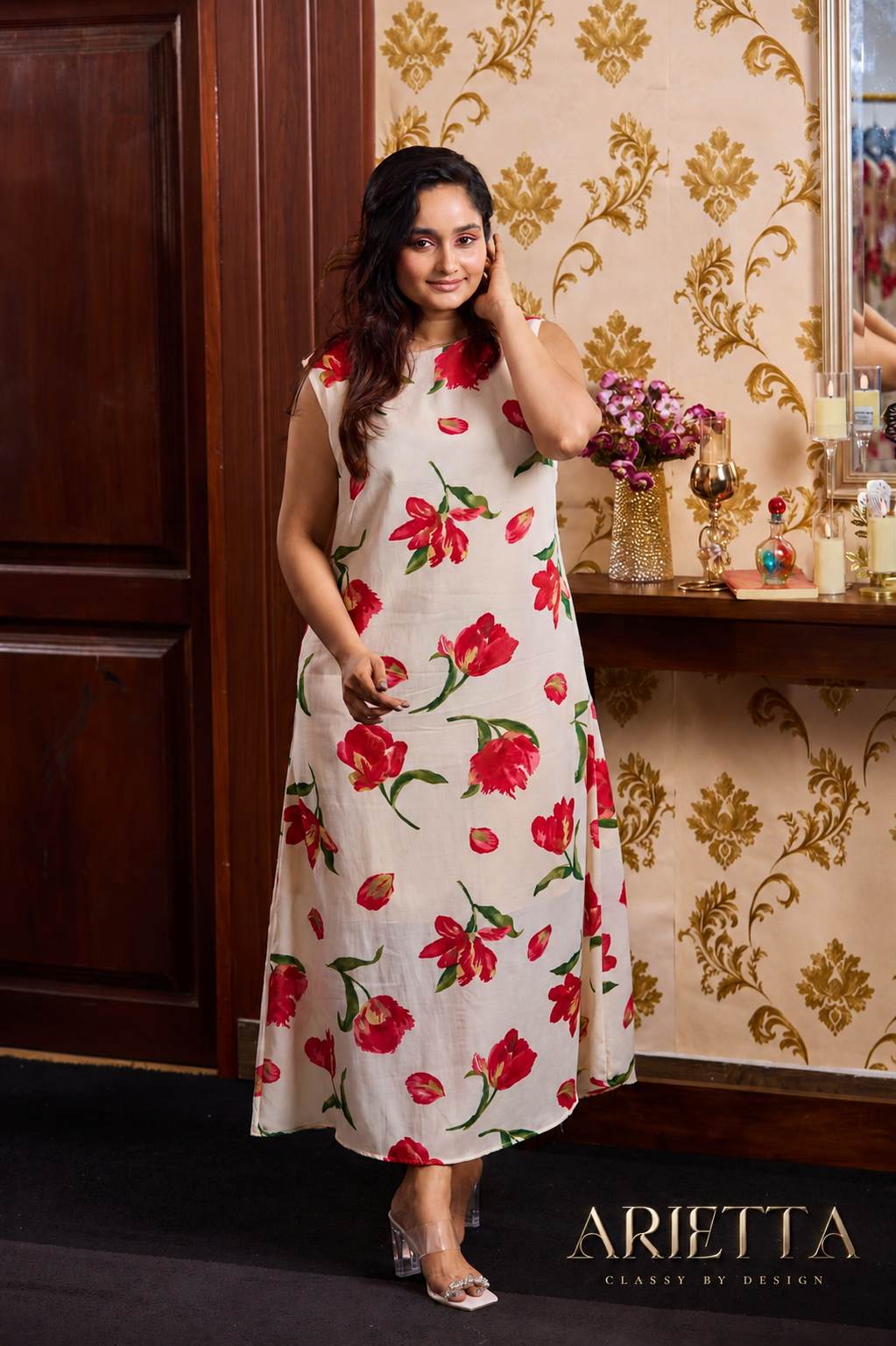 Arietta Flora Dress Ivory
