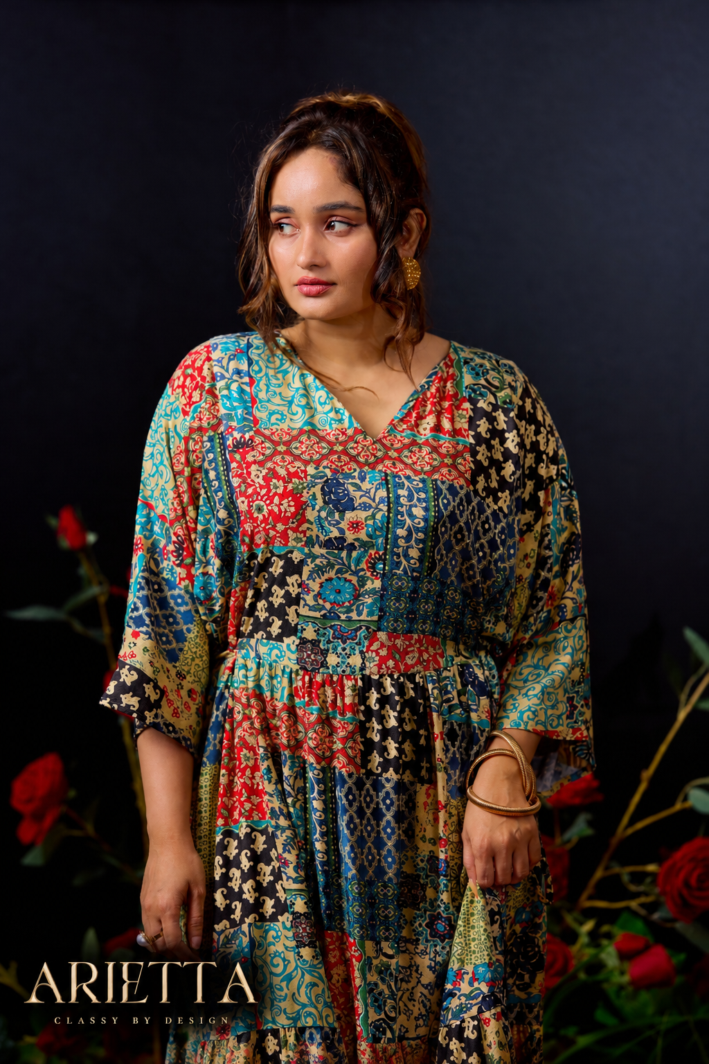 Arietta Signature Mosaic Midi Dress