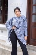 The Azure Leaf Drape Top