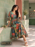 Arietta Signature Mosaic Midi Dress